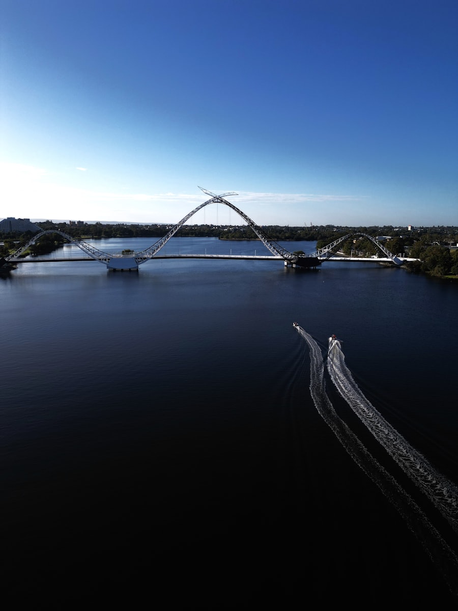 Bridge over the Swan River at dawn